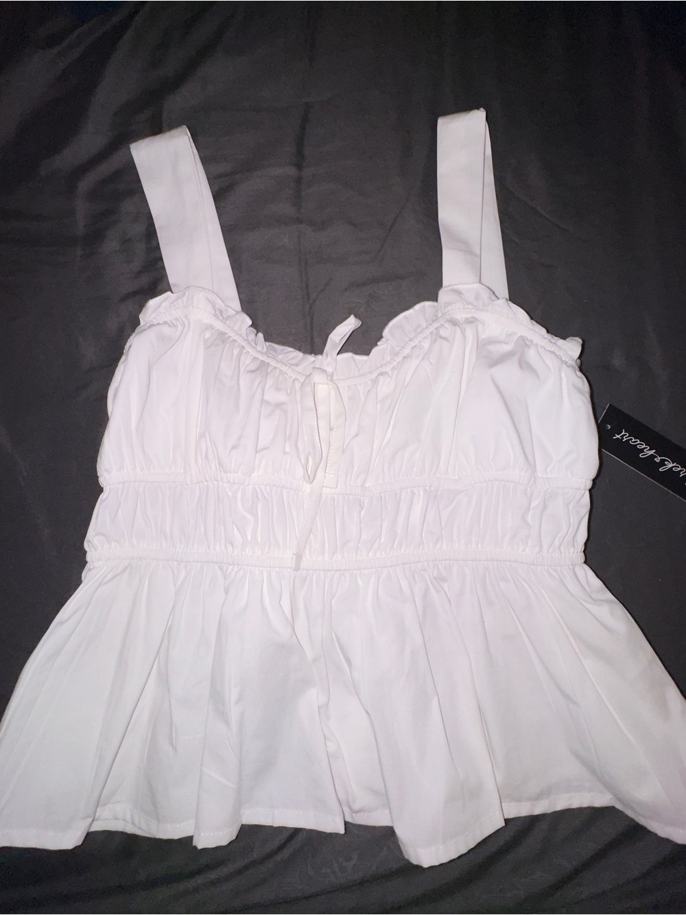 White blouse Cami Top - Women crop top